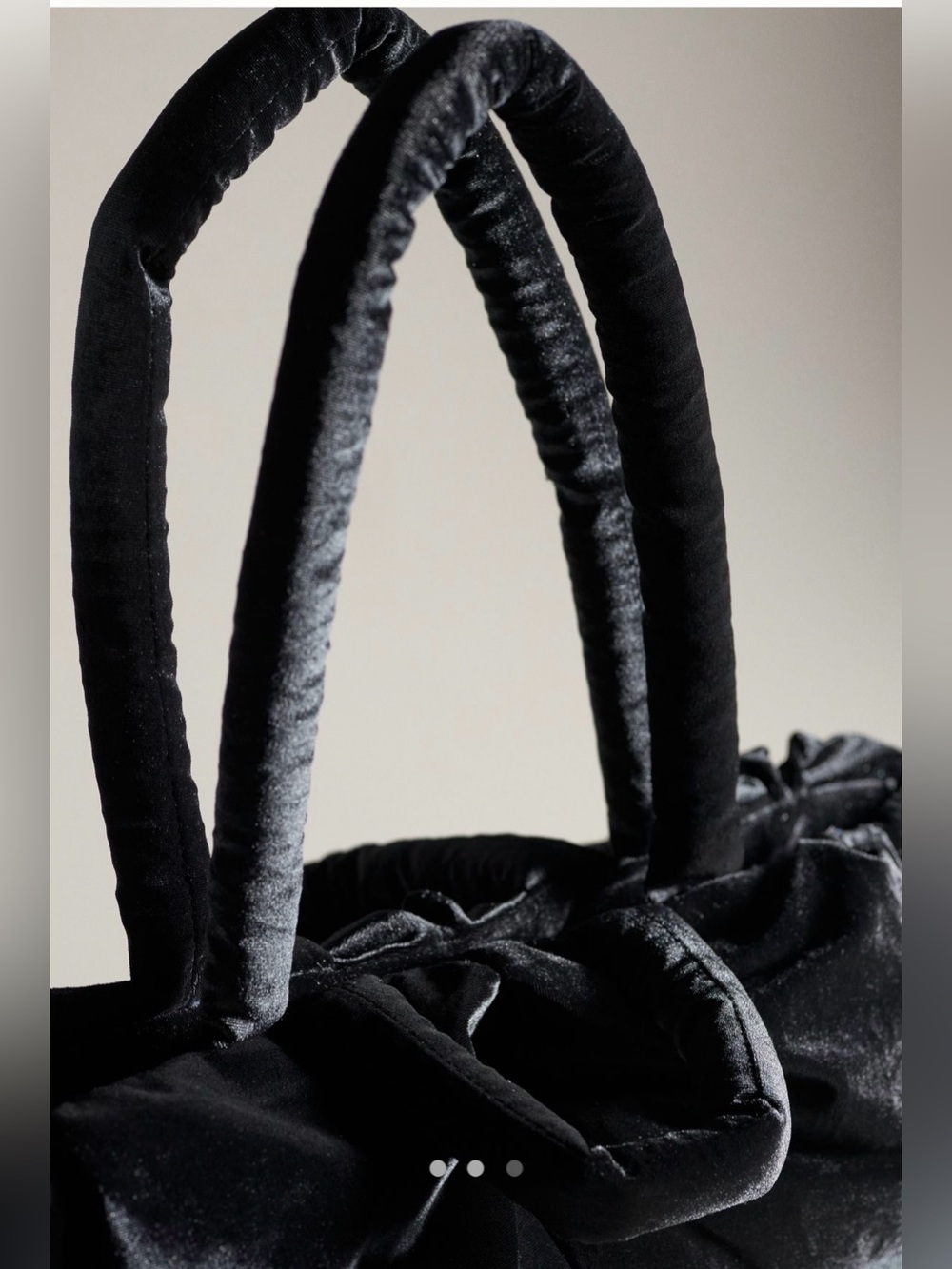 NWOT Anthropologie Velvet Puffer Tote - Picture 3 of 5